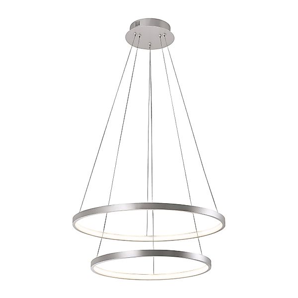 Just Light Pendelleuchte Circle Silber Ø 50 cm günstig online kaufen