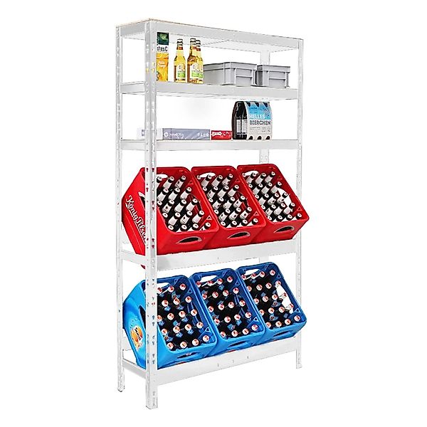PROREGAL Getränkekistenregal Bodensee HxBxT 180 x 100 x 30 cm 6 Kisten und günstig online kaufen
