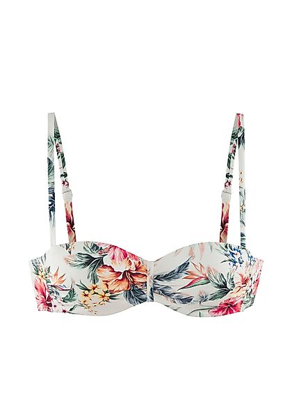 LASCANA Bügel-Bandeau-Bikini-Top Salsa, mit tollem Blumenprint günstig online kaufen