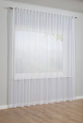 GARDINIA Gardine "Schal mit Gardinenband Voile Uni" verdeckte Schlaufen 1 S günstig online kaufen