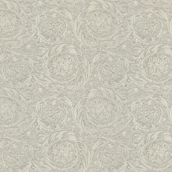Bricoflor Tapete Silber Grau Glänzend Elegante Tapete im Barock Stil Ideal günstig online kaufen