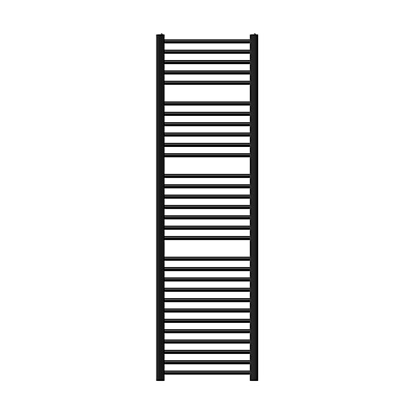 LuxeBath Badheizkörper Sahara 500x1800 mm Schwarz Matt Gebogen Seitenanschl günstig online kaufen