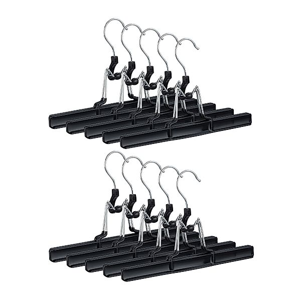 relaxdays Kleiderbügel Hosenbügel Metall, (10-tlg), 10er günstig online kaufen