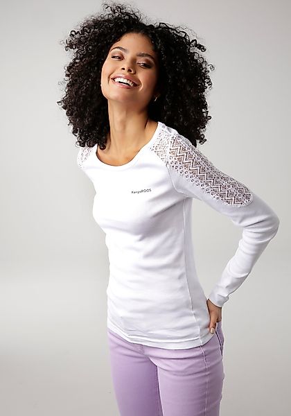 KangaROOS Langarmshirt, Langarm, sehr figurbetonte Passform, aus Rippware günstig online kaufen