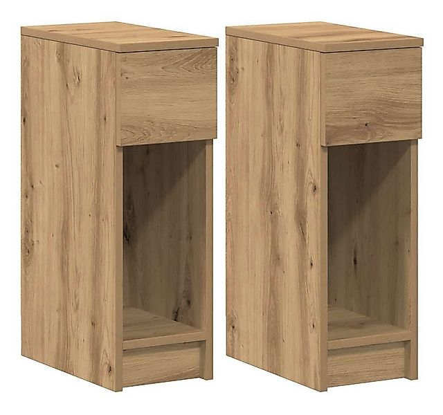 vidaXL Nachttisch Nachttische mit Schublade 2 Stk. Artisan-Eiche 20x36x60 c günstig online kaufen