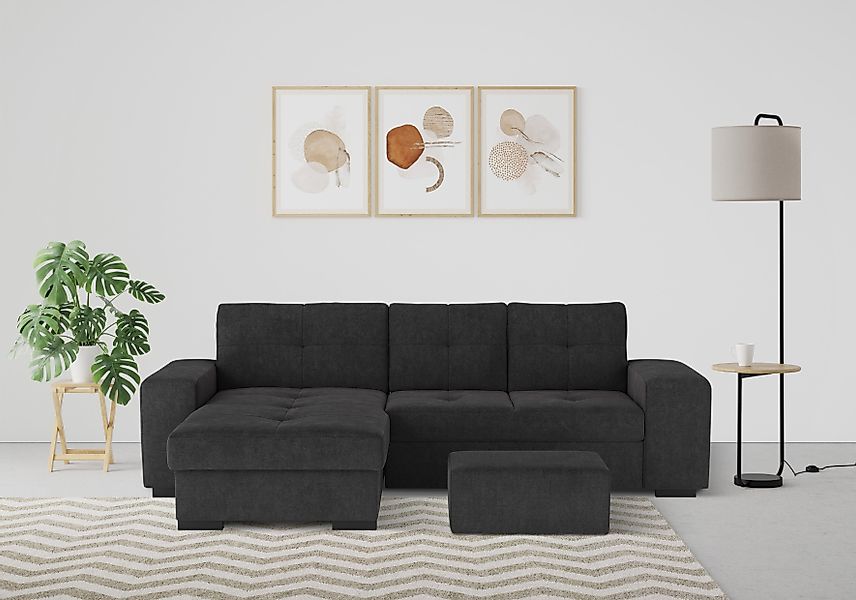 COTTA Ecksofa Mattina L-Form, mit Hocker, günstig online kaufen