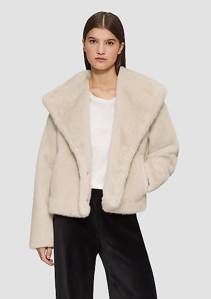 QS Winterjacke Outdoor-Jacke Kuschelige Jacke in Felloptik günstig online kaufen