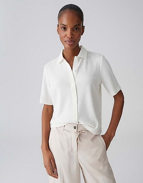 OPUS Poloshirt Poloshirt mit dezenter Rippstruktur Lockerer Schnitt, Knopfl günstig online kaufen