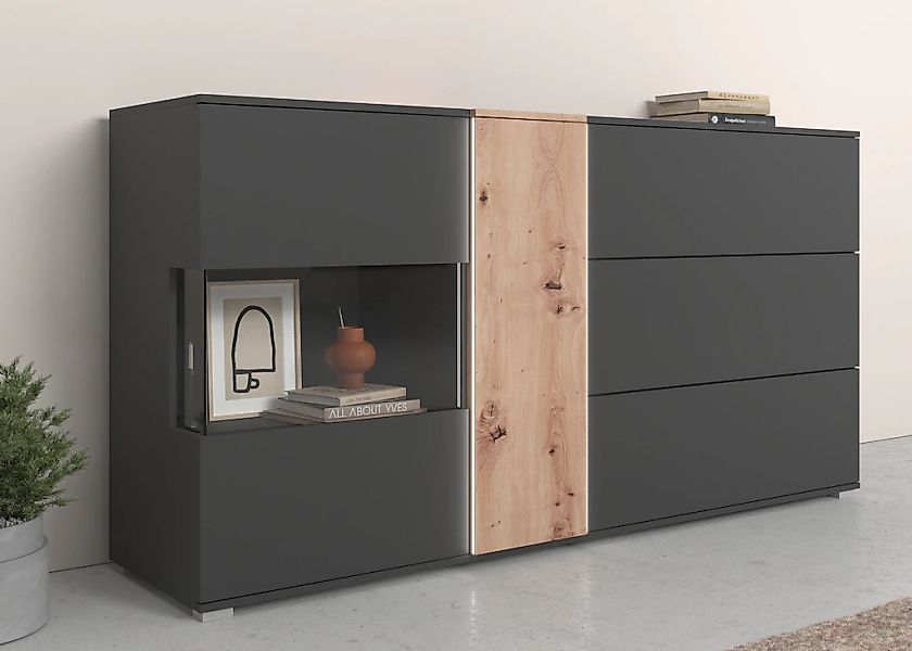 COTTA Sideboard "Montana", Kommode, Breite 185 cm, inkl. LED-Beleuchtung, m günstig online kaufen