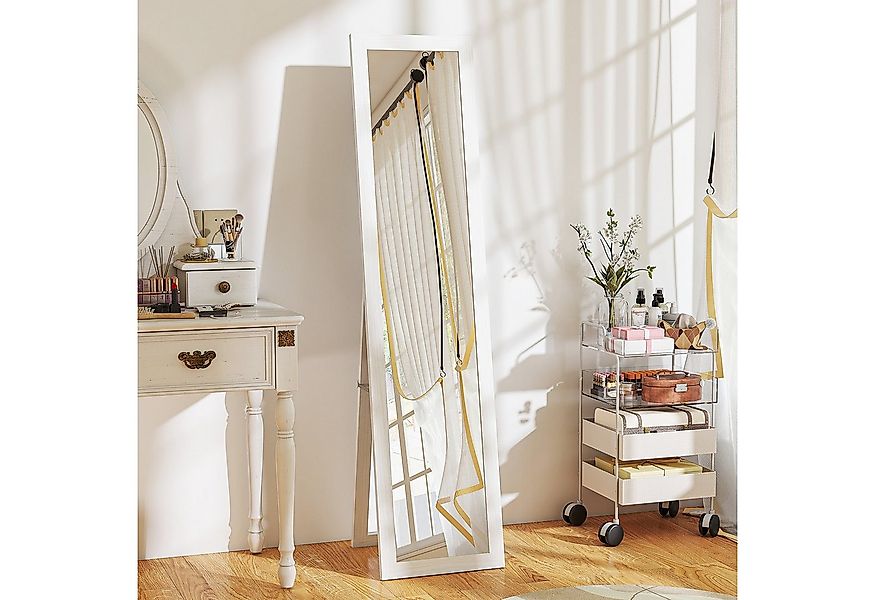 HOMCOM Standspiegel mit Ständer und Haken (Stehspiegel, 1-St., Wandspiegel) günstig online kaufen