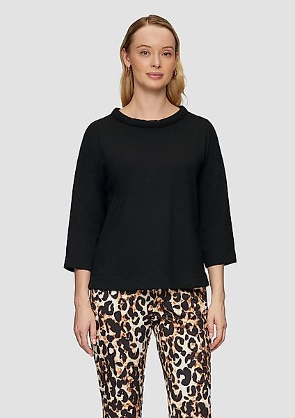 s.Oliver 3/4 Arm-Pullover Sweatshirt Strukturiertes Sweatshirt günstig online kaufen