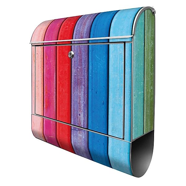 Banjado Design Briefkasten Silber Pulverbeschichtet 39x47x14cm 2 Schlüssel günstig online kaufen