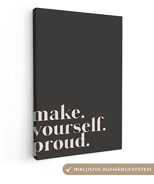 OneMillionCanvasses® Leinwandbild Zitate - Mach dich günstig online kaufen