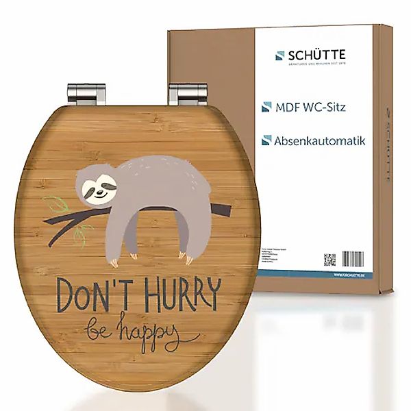 Schütte WC-Sitz »Don`t Hurry«, Absenkautomatik, Holzkern, Motivdruck, MDF günstig online kaufen