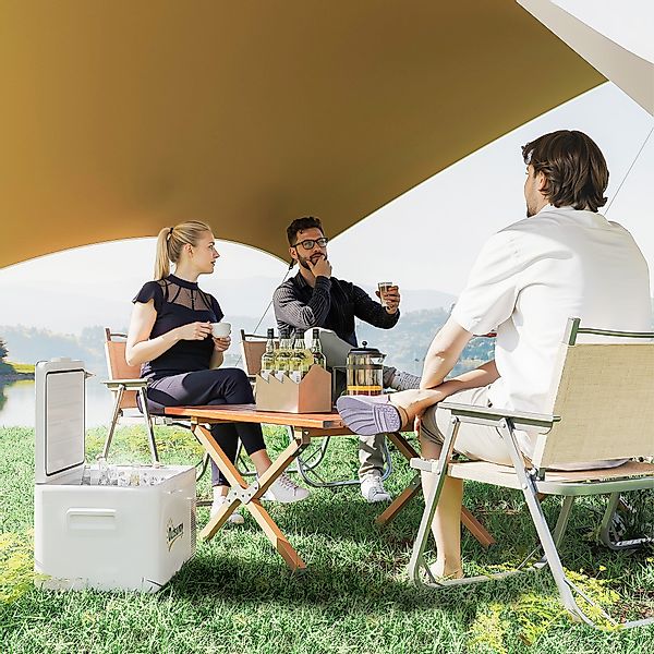 Outsunny 16,8 Liter Kompressor Kühlbox elektrische Kühlbox mit LED ECO-Modu günstig online kaufen