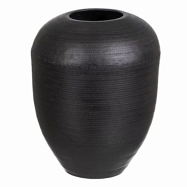 Vase 25,5 X 25,5 X 33 Cm Schwarz Aluminium günstig online kaufen