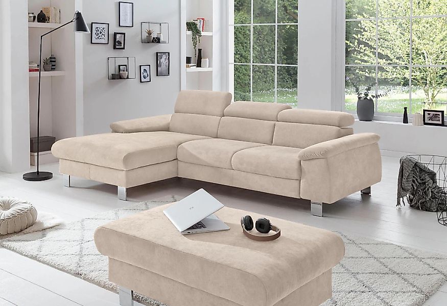 COTTA Polstergarnitur "Komaris L-Form", (Set), Set bestehend aus: Ecksofa m günstig online kaufen