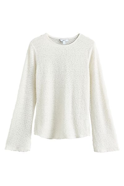 Next Rundhalspullover Flauschiger, langärmeliger Rundhalspullover (1-tlg) günstig online kaufen