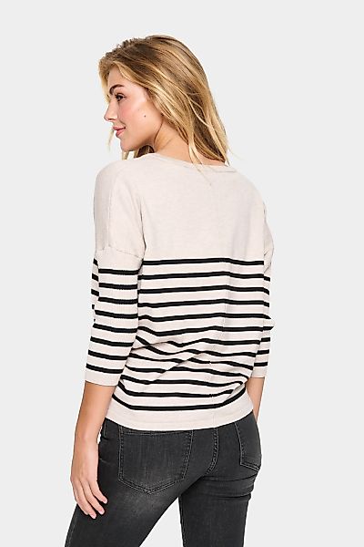 Saint Tropez Strickpullover MilaSZ R-neck Stripe günstig online kaufen