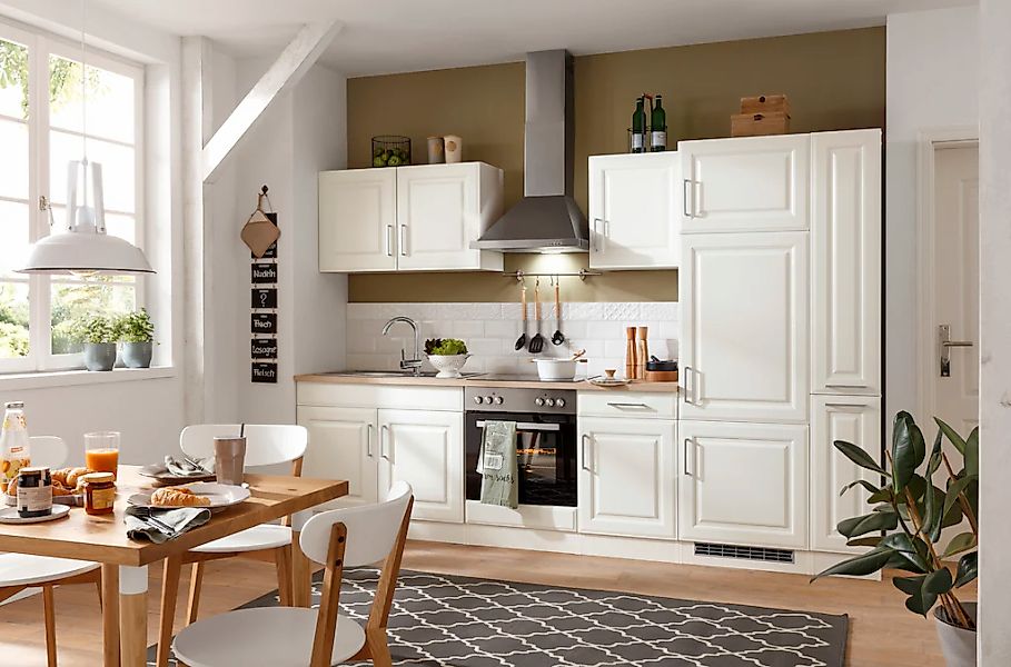 KOCHSTATION Küchenzeile »KS-Stockholm« Breite 300 cm, mit hochwertigen MDF günstig online kaufen