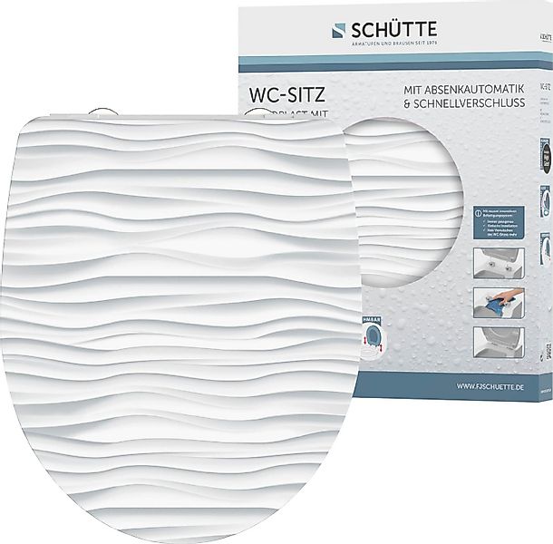 Schütte WC-Sitz White Wave, Duroplast, mit Absenkautomatik und Schnellversc günstig online kaufen