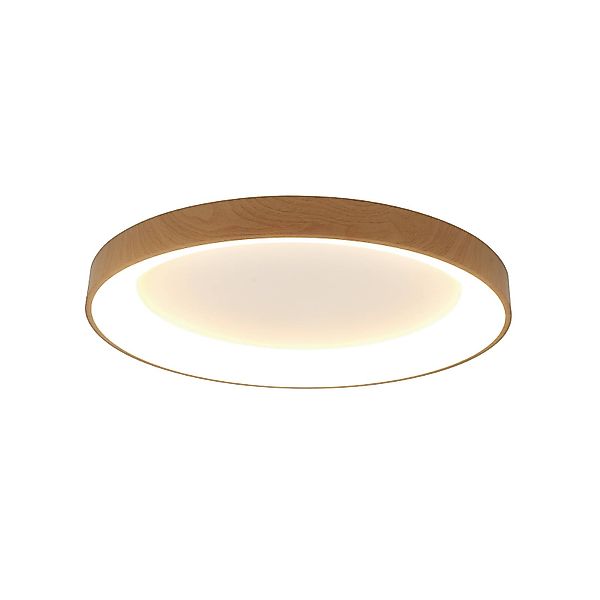 LED-Deckenlampe Niseko II CCT Fernbedienung Ø65cm holzfarben günstig online kaufen