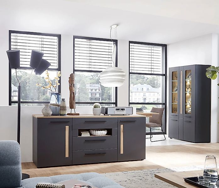Innostyle Sideboard "Loft Two", Breite 180 cm, 2 Holztüren, 3 Schubkästen, günstig online kaufen