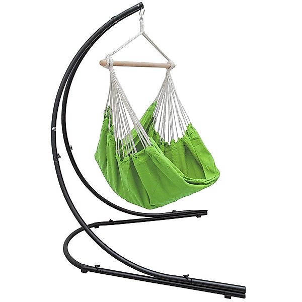 AMANKA Hängesesselgestell mit XXL Hängesessel Lime Grün günstig online kaufen