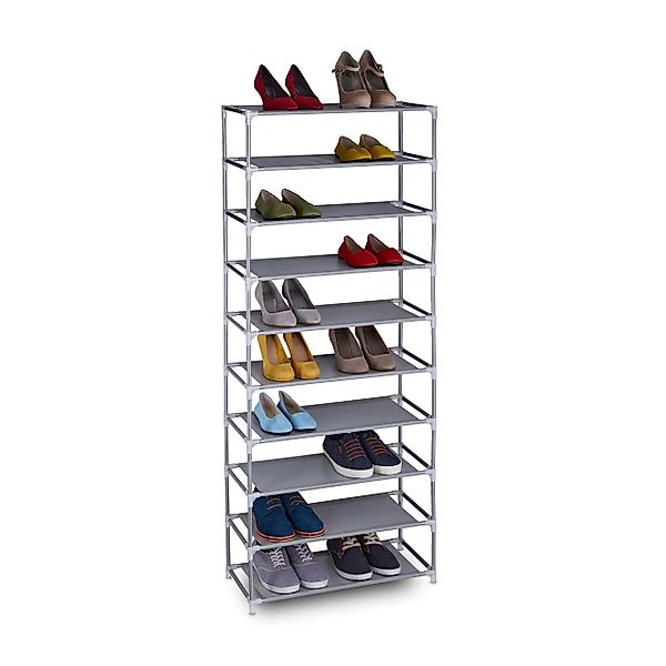 relaxdays Schuhständer Schuhregal Stecksystem 10 Ebenen, günstig online kaufen