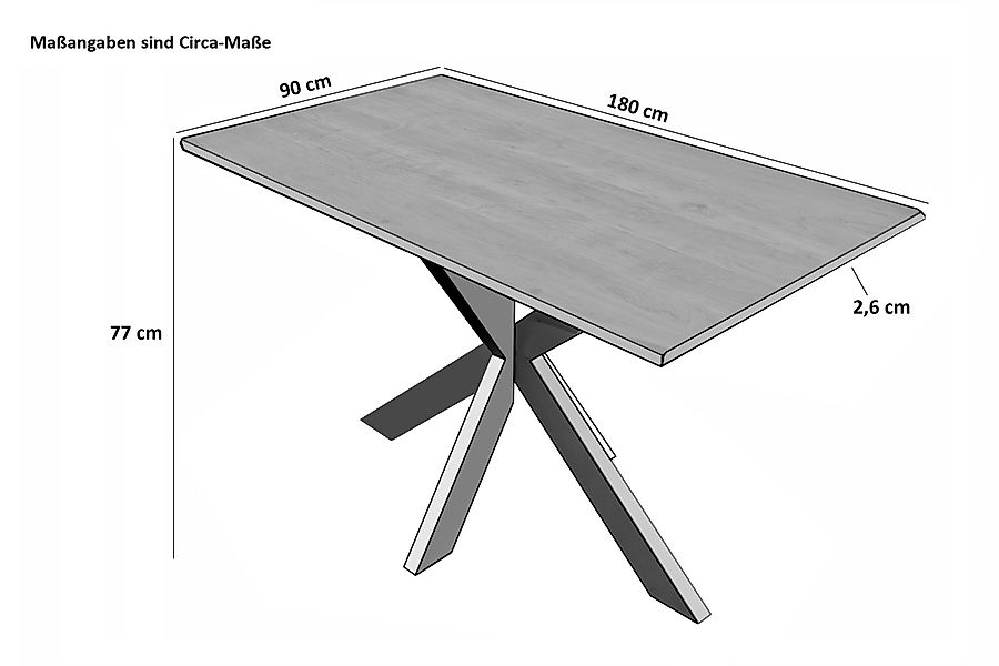 SAM® Baumkantentisch Spider, massives Akazienholz, Baumkante, günstig online kaufen