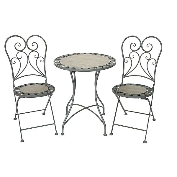 Acamp Klappstuhl die Provence Edelstahl Anthrazit Grau 3er Set günstig online kaufen