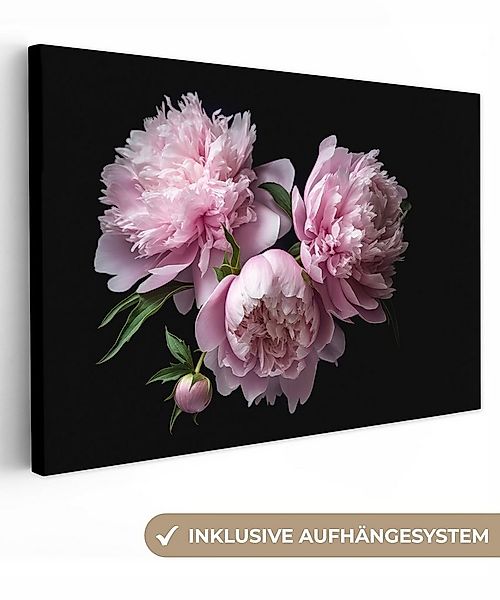 OneMillionCanvasses® Leinwandbild Pfingstrose - Rosa - Blumig - Botanisch - günstig online kaufen