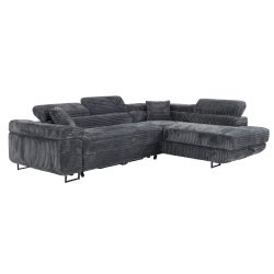 M-Punkt24 Ecksofa MIAMI TILIA, Cordstoff Grau günstig online kaufen