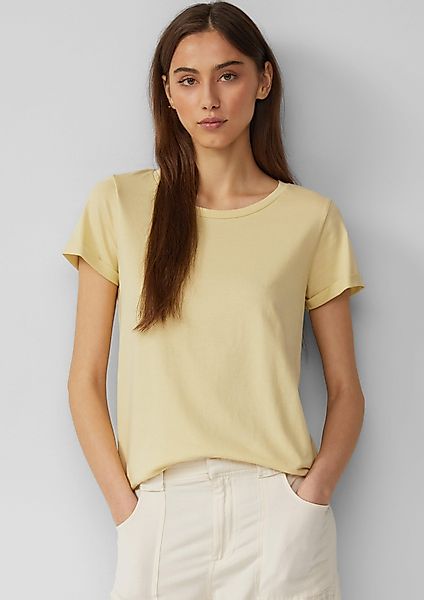 QS Kurzarmshirt Jerseyshirt mit Crew Neck günstig online kaufen
