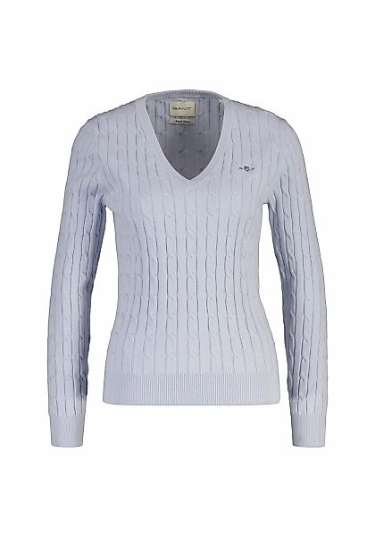 Gant Sweater "Strickpullover STRETCH COTTON CABLE V-NECK" günstig online kaufen
