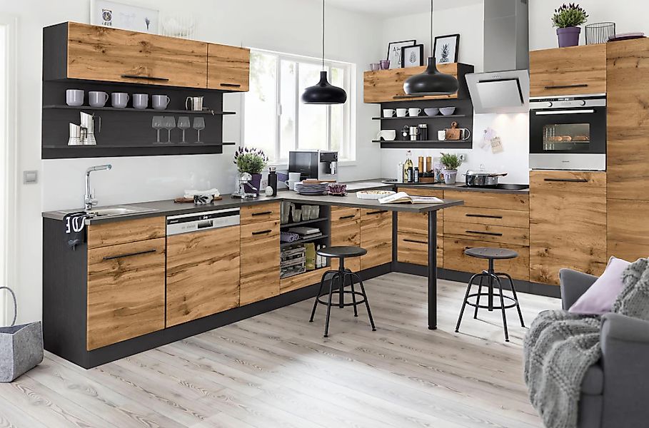 KOCHSTATION "KS-Tulsa" 110 cm breit, inkl. Tür/Sockel für Einbaugeschirrspü günstig online kaufen