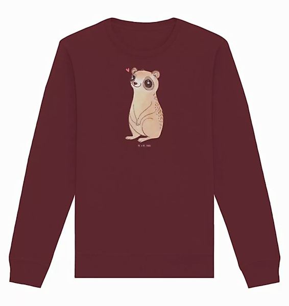 Mr. & Mrs. Panda Longpullover Größe L Plumplori Glücklich - Burgundy - Gesc günstig online kaufen