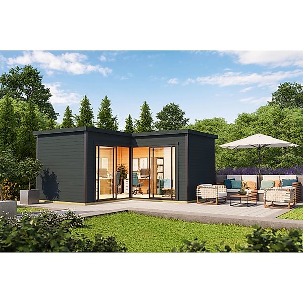 Lasita Maja Gartenhaus Domeo 6 Carbongrau 500 cm x 500 cm günstig online kaufen
