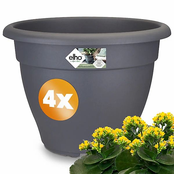 Blumentopf 4er-Set Anthrazit 35x26cm 11,8L günstig online kaufen