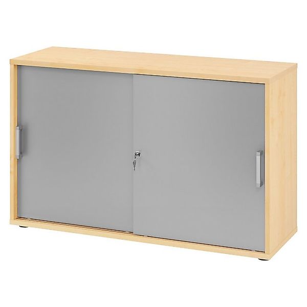 bümö Aktenschrank office Schiebetürenschrank Dekor: Ahorn/Silber - Griffe: günstig online kaufen