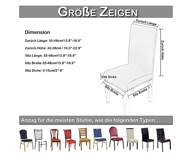 Sunicol Stuhlhusse Floral Geometrische Bankett Stuhl Abdeckung, für Esszimm günstig online kaufen