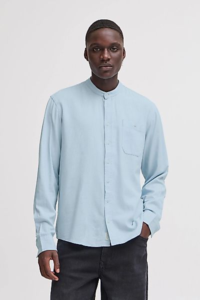Blend Langarmhemd "BHBobby Shirt mandarin" Stilvolles Langarmhemd aus Leine günstig online kaufen