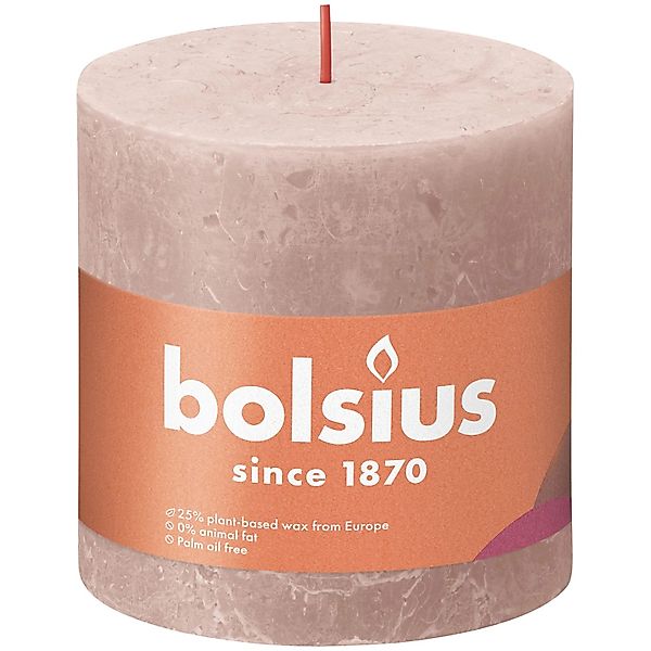 Bolsius Rustik-Kerze Shine 100/100 mm Nebliges Rosa günstig online kaufen