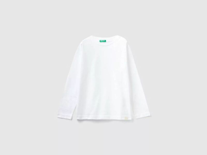 United Colors of Benetton Langarmshirt mit Logo-Prägung am Saum günstig online kaufen