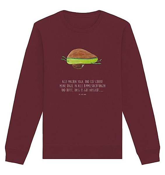 Mr. & Mrs. Panda Longpullover Avocado Yoga Größe L - Burgundy - Geschenk, V günstig online kaufen