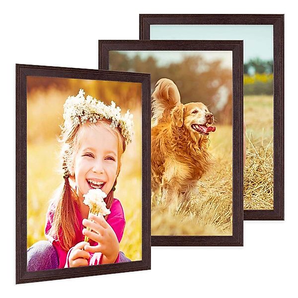 PHOTOLINI Bilderrahmen 3er Set im Landhaus-Stil günstig online kaufen