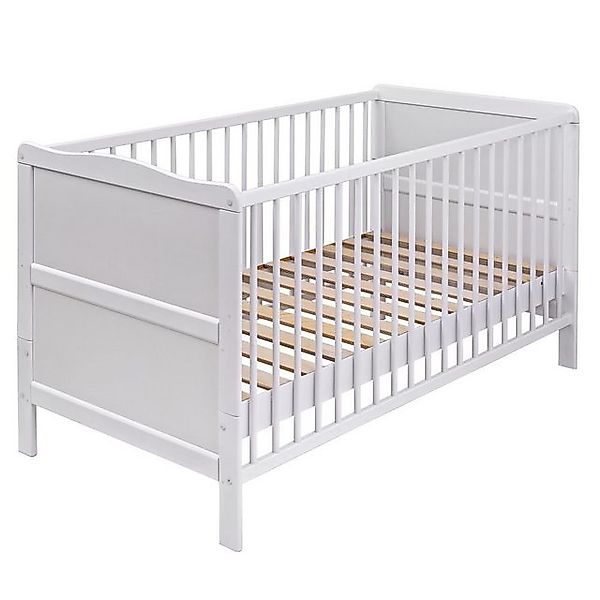 jonka Babybett Mona - Weiß, Kinderbett 70 x 140 cm - umbaubar zu Juniorbett günstig online kaufen