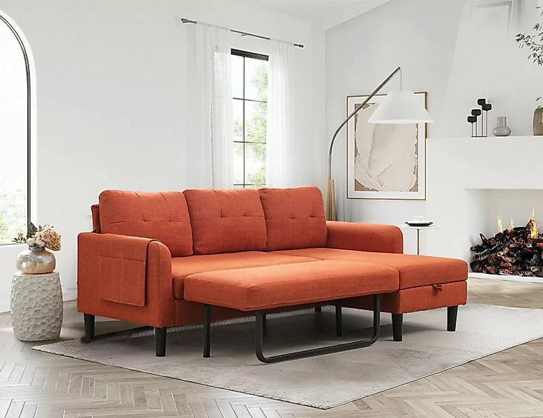 Merax 3-Sitzer, mit Schlaffunktion, Ecksofa mit Bettkasten, Wohnlandschft, günstig online kaufen