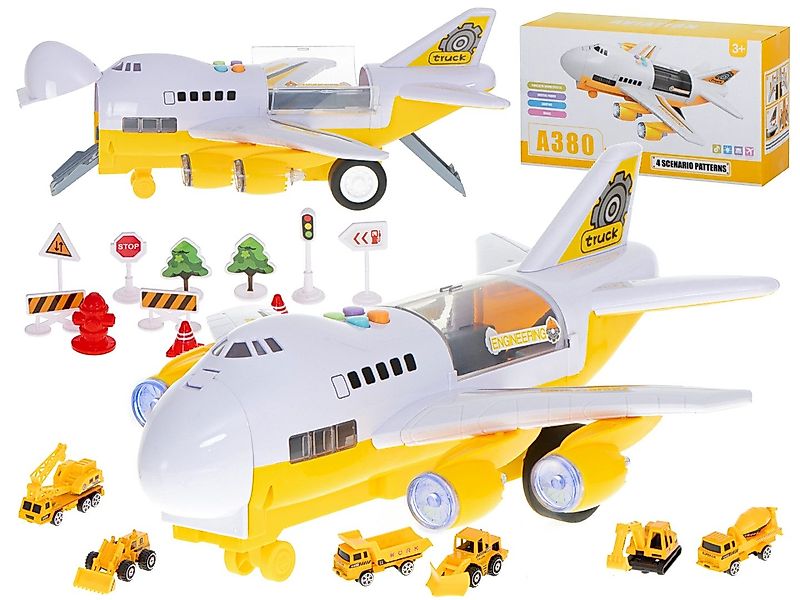 Ikonka Spielzeug-Flugzeug Flugzeugtransporter-Set: Hoch in die günstig online kaufen