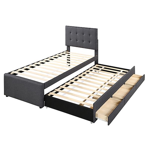 SOFTWEARY Polsterbett (Einzelbett mit 2. Schlafgelegenheit, günstig online kaufen